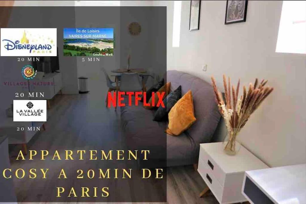 Appartement Duplex Proche Disney Et Paris Vaires-sur-Marne Ngoại thất bức ảnh